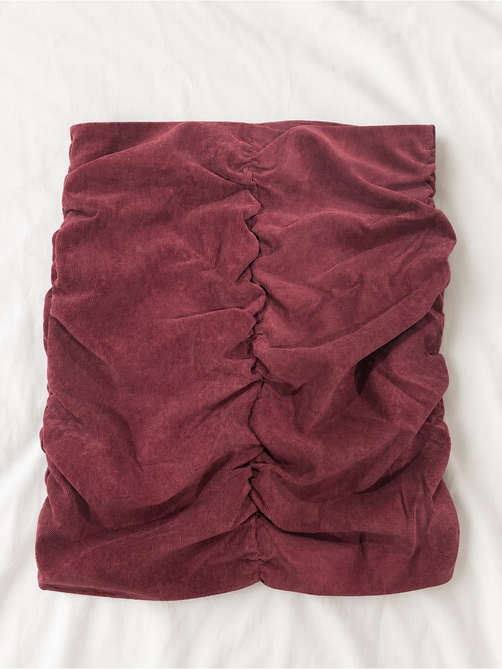 Zara Burgundy Ruched Mini Skirt NWT 🍷✨